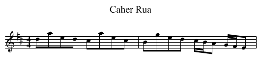 Caher Rua - staff notation