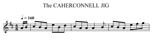 CAHERCONNELL JIG, The - staff notation