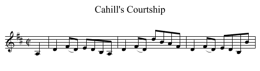 Cahill's Courtship - staff notation