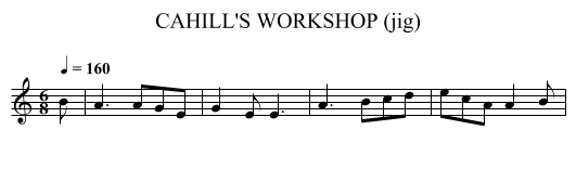 CAHILL'S WORKSHOP (jig) - staff notation