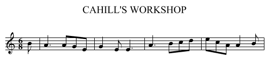 CAHILL'S WORKSHOP - staff notation