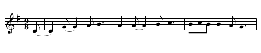 Cahiramee - staff notation