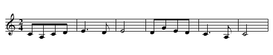 Cai Cha yao - staff notation