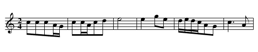 Cai Cha - staff notation