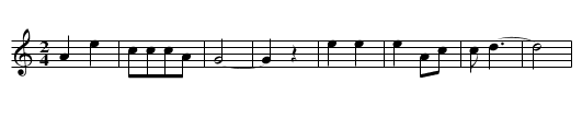 Cai mi ge - staff notation