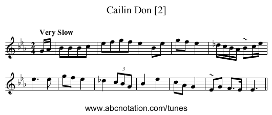 Cailin Don [2] - staff notation