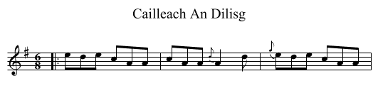 Cailleach An Dilisg - staff notation