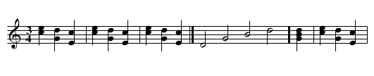 Cainge Dafydd Brophwyd - staff notation