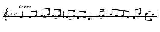 Cainge Llywelyn - staff notation
