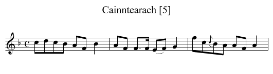 Cainntearach [5] - staff notation