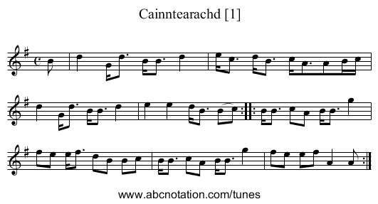 Cainntearachd [1] - staff notation