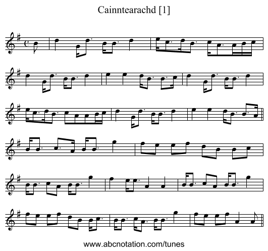 Cainntearachd [1] - staff notation