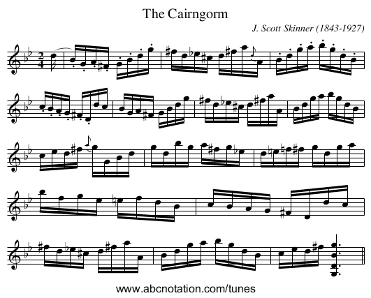Cairngorm, The - staff notation