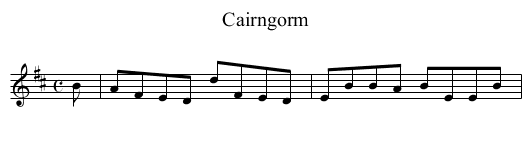 Cairngorm - staff notation