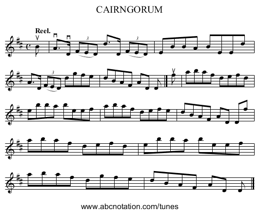 CAIRNGORUM - staff notation