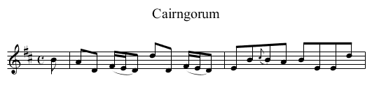 Cairngorum - staff notation