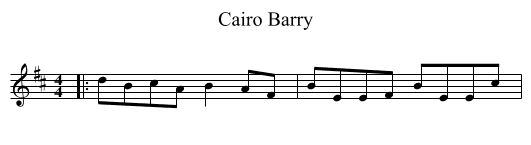 Cairo Barry - staff notation