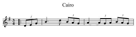 Cairo - staff notation