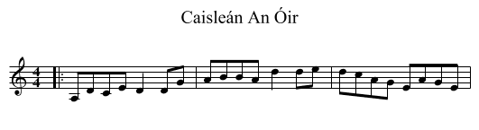 Caisleán An Óir - staff notation