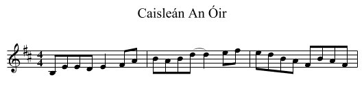 Caisleán An Óir - staff notation