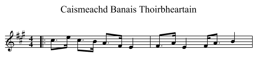 Caismeachd Banais Thoirbheartain - staff notation