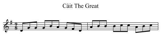 Càit The Great - staff notation