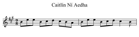 Caitlín Ní Aedha - staff notation