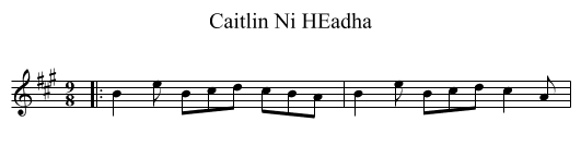 Caitlin Ni HEadha - staff notation