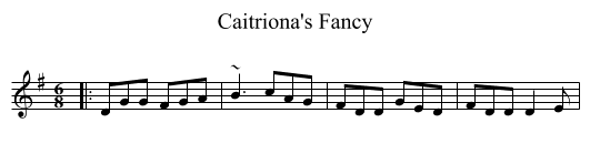 Caitriona's Fancy - staff notation
