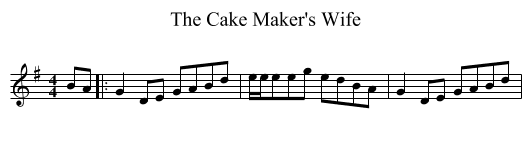 Cake Maker's Wife, The  - staff notation