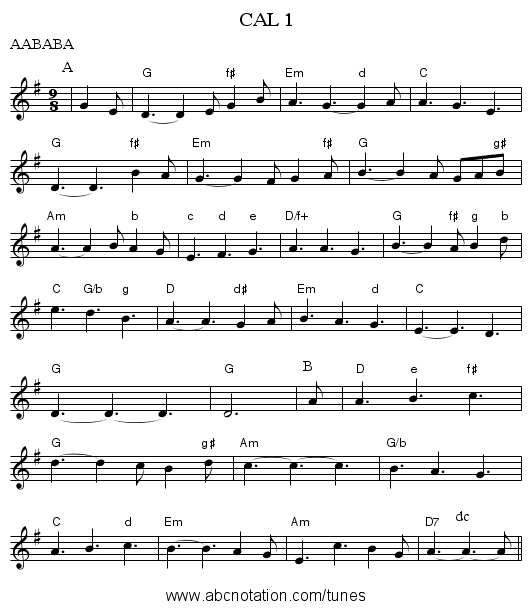 CAL 1 - staff notation