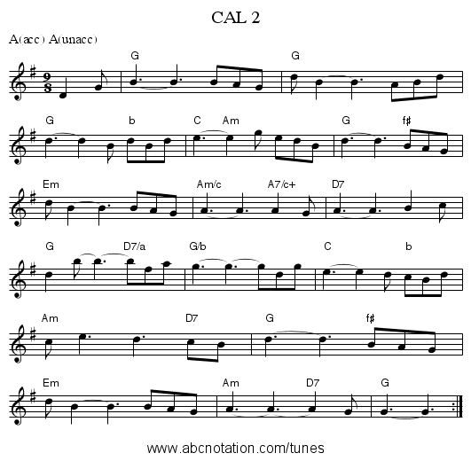 CAL 2 - staff notation