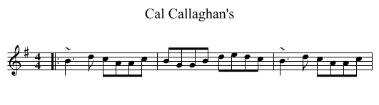 Cal Callaghan's - staff notation