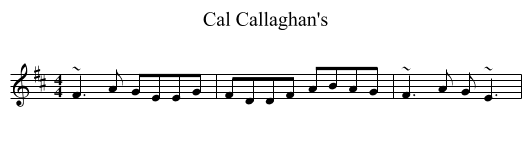 Cal Callaghan's - staff notation