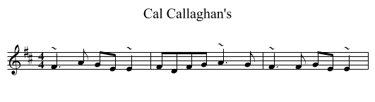 Cal Callaghan's - staff notation