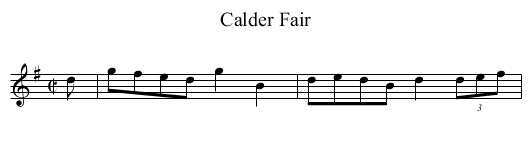 Calder Fair - staff notation
