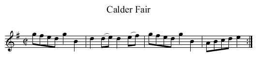 Calder Fair - staff notation