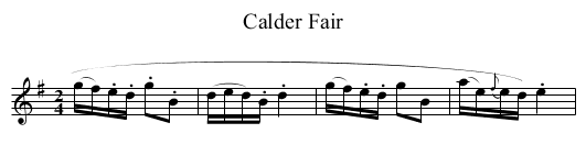 Calder Fair - staff notation