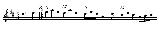 Caledonia Jig - staff notation