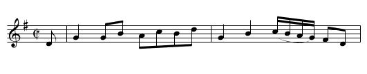 Caledonia REEL, the  - staff notation
