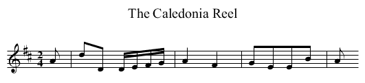 Caledonia Reel, The - staff notation