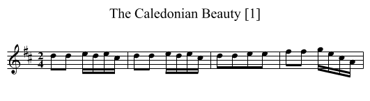 Caledonian Beauty [1], The - staff notation