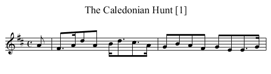 Caledonian Hunt [1], The - staff notation