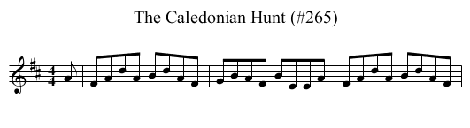 Caledonian Hunt (#265), The - staff notation