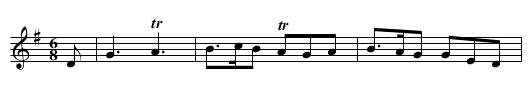 Caledonian Hunt's Delight [1] - staff notation