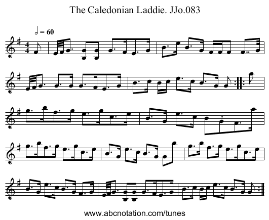 Caledonian Laddie. JJo.083, The - staff notation