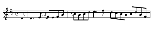 Caledonian Laddie - staff notation