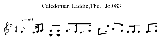 Caledonian Laddie,The. JJo.083 - staff notation