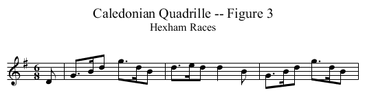 Caledonian Quadrille -- Figure 3 - staff notation