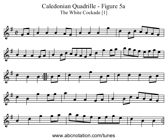 Caledonian Quadrille - Figure 5a - staff notation